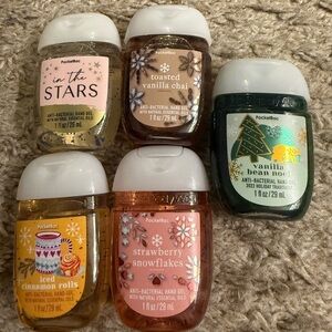 Bath & Body Works Pocketbac Hand Sanitizer Holiday Set of 5 **see description